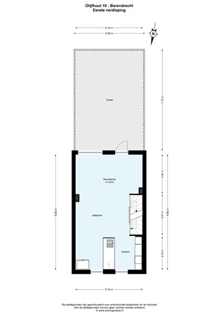 Floorplan - Olijfhout 18, 2994 HV Barendrecht